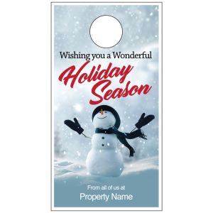 Holiday Door Hanger -  Merry Snowman 