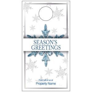 Holiday Door Hanger -  Frosty Snowflakes