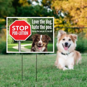 Pet Waste Bandit Sign Kit - Love the Dog