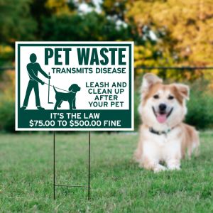 Pet Waste Bandit Sign Kit - $75.00 to $500 Fine