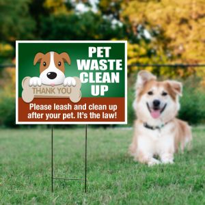 Pet Waste Bandit Sign Kit - Please Clean Up