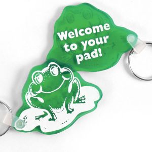 Key Tag - "Welcome to your Pad" Frog Shaped