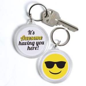 Acrylic Key Tag - Emoji Sunglasses