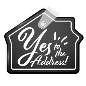 Vinyl Key Tag - Yes to the Address!