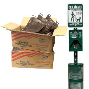 Superior Metal Pet Waste Station and Bags Bundle