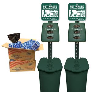 Manager's Choice 2 Plastic Waste Station and Bags Bundle