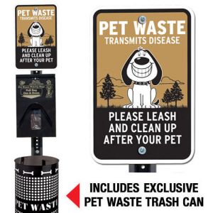 Metal Deluxe Pet Waste Stations - Dog Art