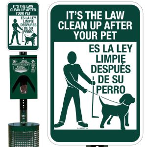 Spanish/English Metal Pet Waste Station