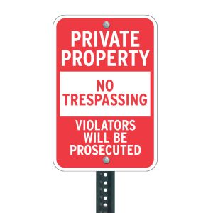 No Trespassing Private Property Sign Kit