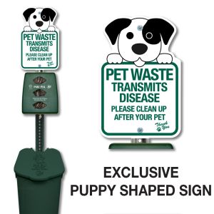 Plastic Paw Pal Station - Dog Sign - No Fine