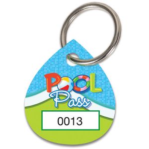 Pool Pass Key Tag Kit - Pool Wave - Water Drop