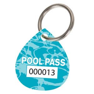 Pool Pass Key Tag Kit - Water - Water Drop