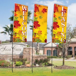 Windless Flag Kits - Gold Autumn Leaves