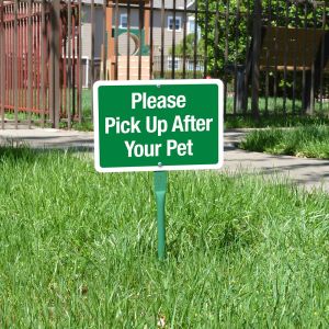 Yard Sign 18" Kit - Please Pick Up After Your Pet