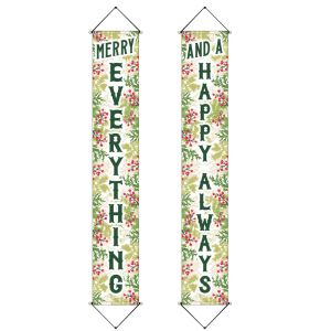 Merry Happy Porch Banner Set