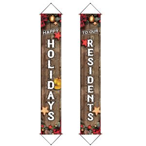 Rustic Holiday Porch Banner Set
