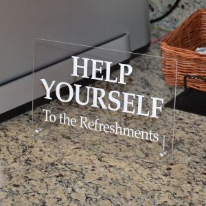 Acrylic Tabletop Sign - Refreshments