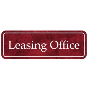 Interior Sign-Leasing Office Plastic Sign-Marble