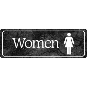Interior Sign-Women's Restroom Plastic Sign-Marble
