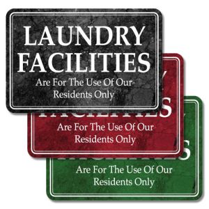 Interior Signs - "Laundry Facilities" Plastic