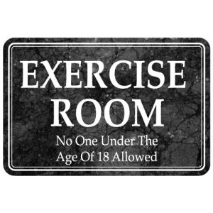 Exercise Room Interior Sign Marble Design