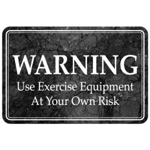 Exercise at your own Risk Interior Sign Marble Design