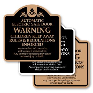 Automatic Gate Signs - Automatic Electric Gate Door 