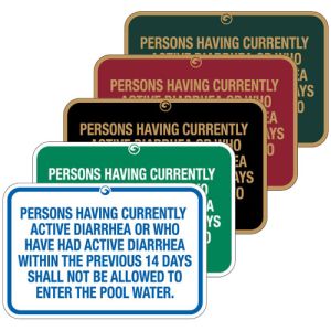 Pool Signs - "Diarrhea Pool Rules"