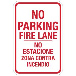 Fire Lane Signs - English/Spanish "No Parking"