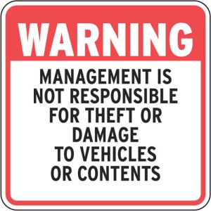 Warning Signs - "Management is Not Responsible"