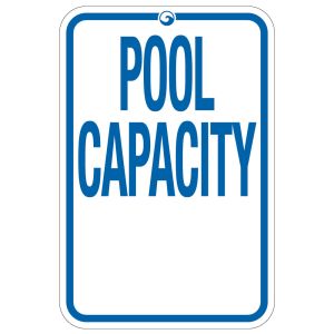 Pool Signs - "Pool Capacity" - 4" Letters