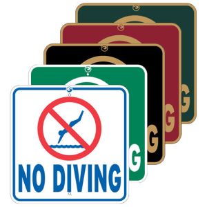 Pool Signs - "No Diving" 