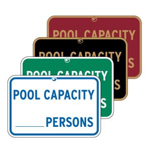 Pool Signs - "Pool Capacity"