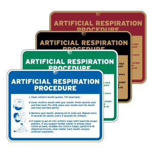 Pool Signs - "Artificial Respiration"
