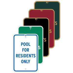 Pool Sign - "Pool for Residents Only"