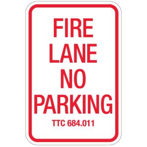 Fire Lane Signs - Texas