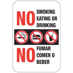No Smoking Signs - "No Eating No Drinking"