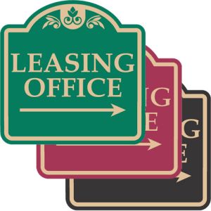 Directional Signs - "Leasing" Right Arrow - Dome