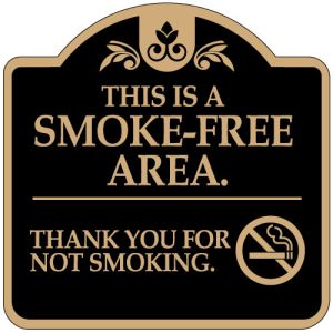 No Smoking Signs - "Smoke Free Area" Dome