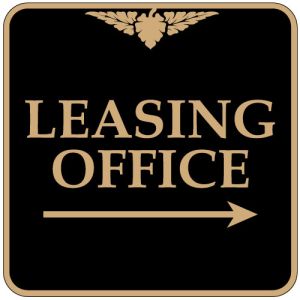 Directional Signs - "Leasing Right Arrow" Square
