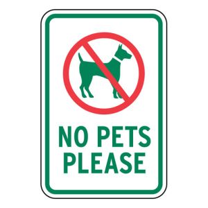 Pet Waste Sign - "No Pets Please"