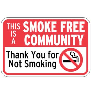 No Smoking Signs - "Smoke Free Community"