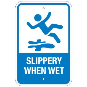 Pool Sign - "Slippery When Wet"