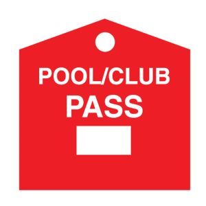 Pool Pass - Red - Blank