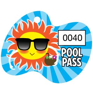 Pool Pass - Die Cut - Cool Sun