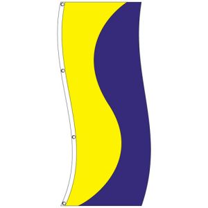 Vertical Flag - Purple and Yellow