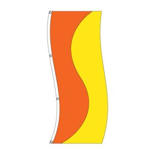 Vertical Flag - Orange and Yellow
