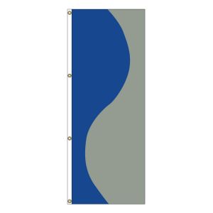Vertical Flag - Royal Blue and Nickel 
