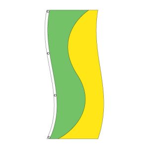 Vertical Flag - Yellow and Lime Green