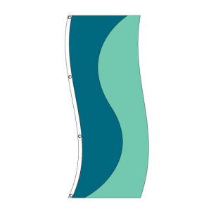 Vertical Flag - Turquoise and Aqua